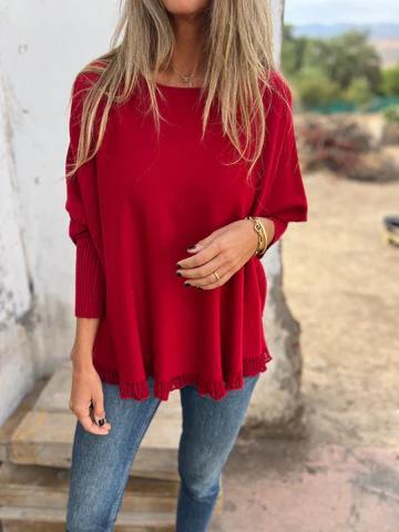 Casual Round Neck Lace Top - Seldom Seen Styles