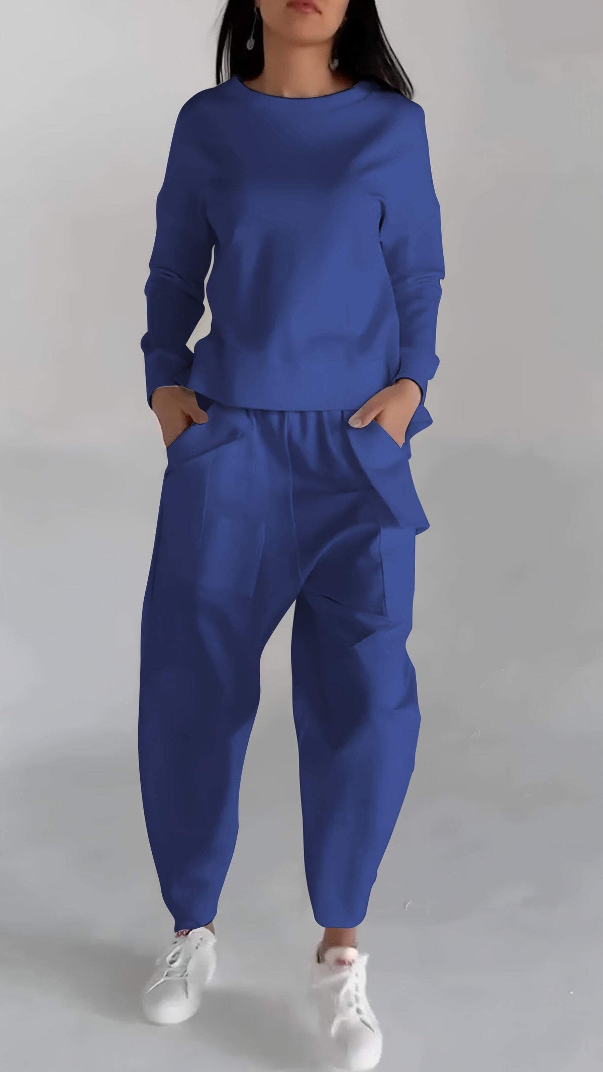Casual Round Neck Long Sleeve Two Piece Suit - Seldom Seen Styles