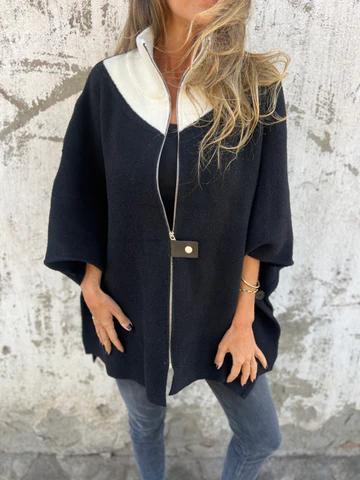 Casual Stand Collar Half Zip Jacket - Seldom Seen Styles