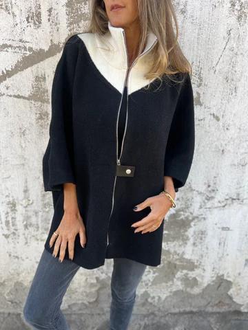 Casual Stand Collar Half Zip Jacket - Seldom Seen Styles