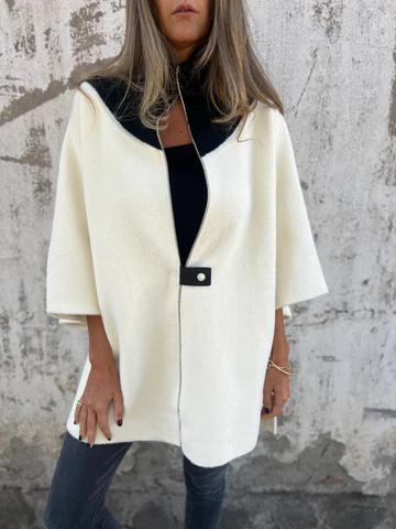 Freizeitjacke mit Stehkragen und halbem Reißverschluss