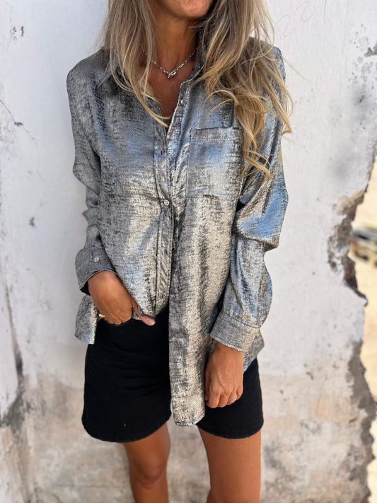 Casual Suede Fashionable Lapel Shirt - Seldom Seen Styles