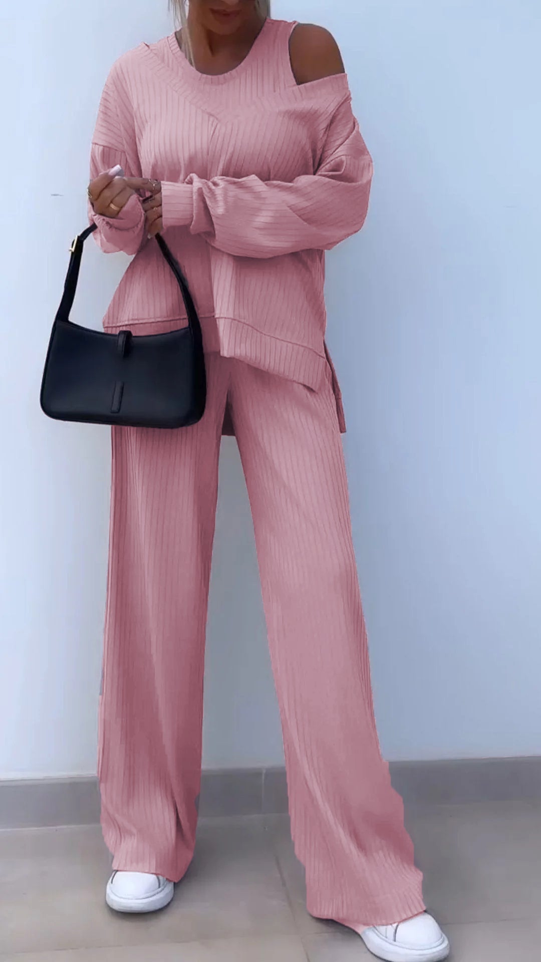 Casual V-neck Long-sleeved Three-piece Suit - Seldom Seen Styles