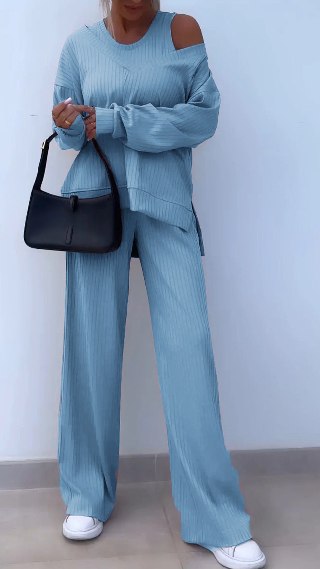 Casual V-neck Long-sleeved Three-piece Suit - Seldom Seen Styles