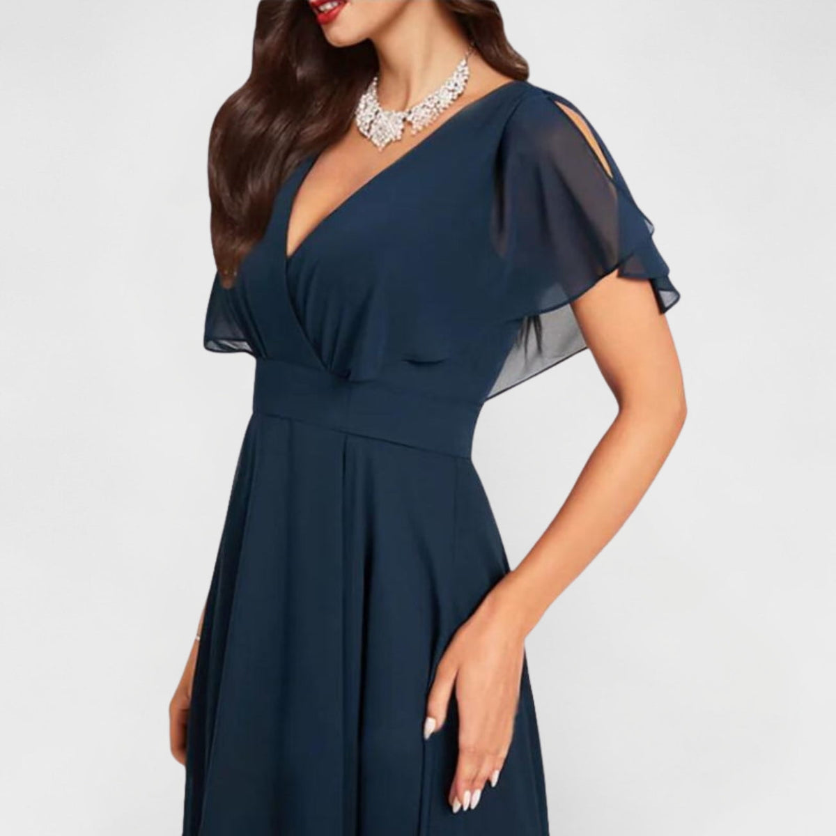 Catalina - Flowing V-Neck Dress - Seldom Seen Styles