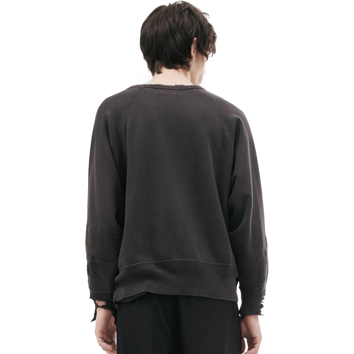 Charcoal Cotton ERD Logo Raglan Crewneck - Seldom Seen Styles