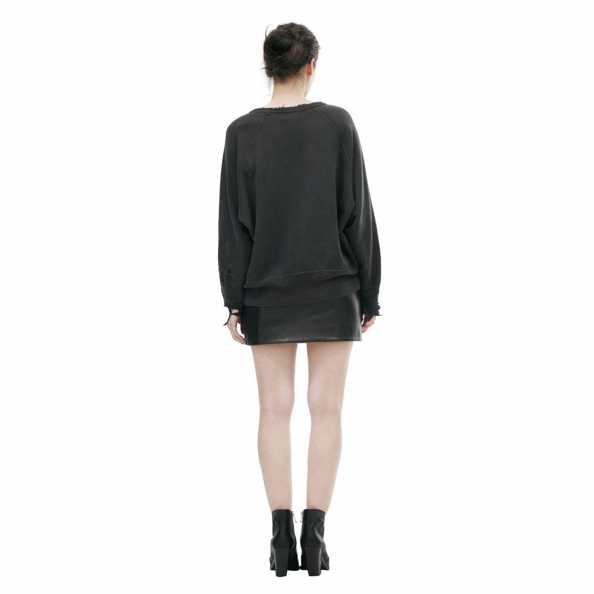Charcoal Cotton ERD Logo Raglan Crewneck - Seldom Seen Styles