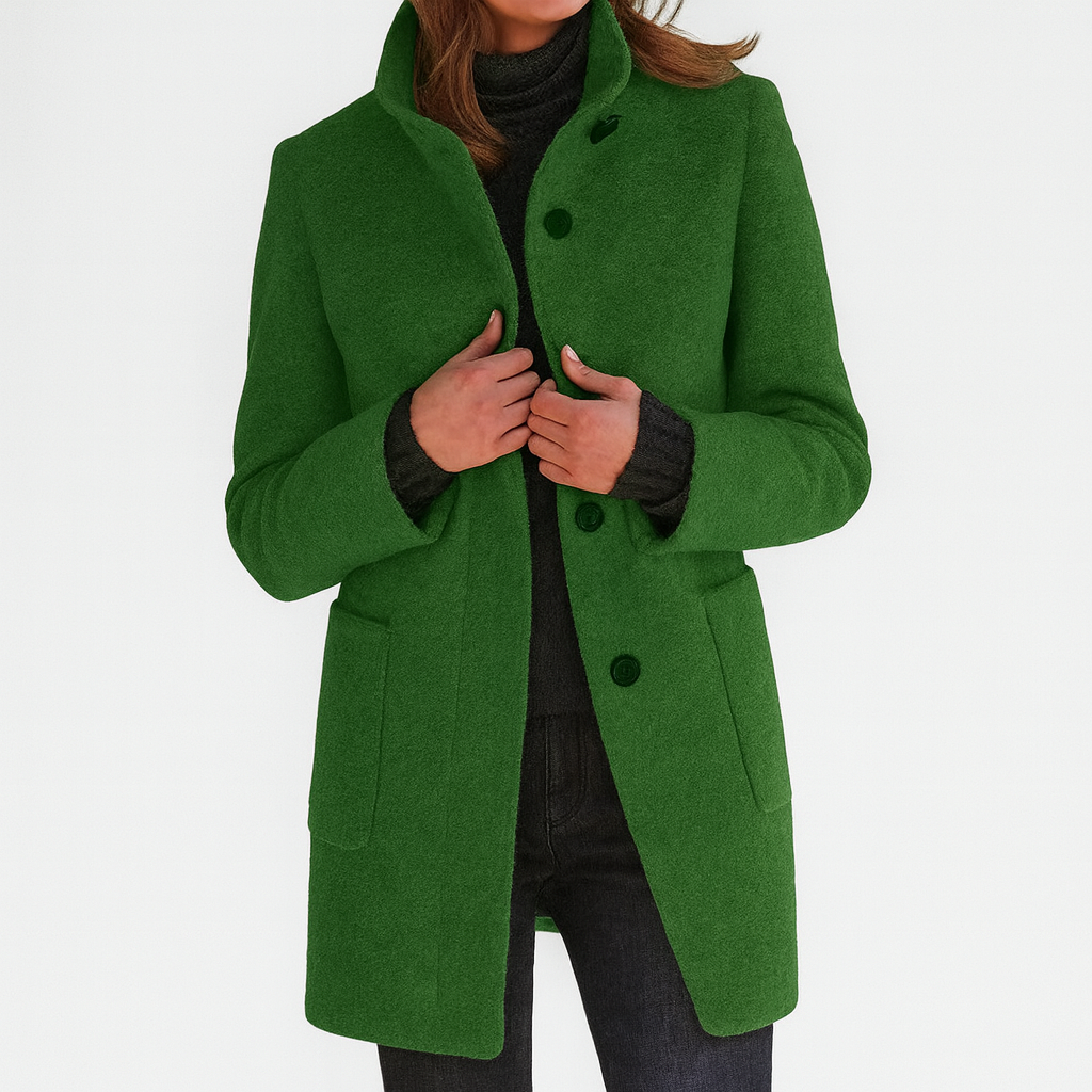 Ariella | Sleek High-Collar Coat - Seldom Seen Styles