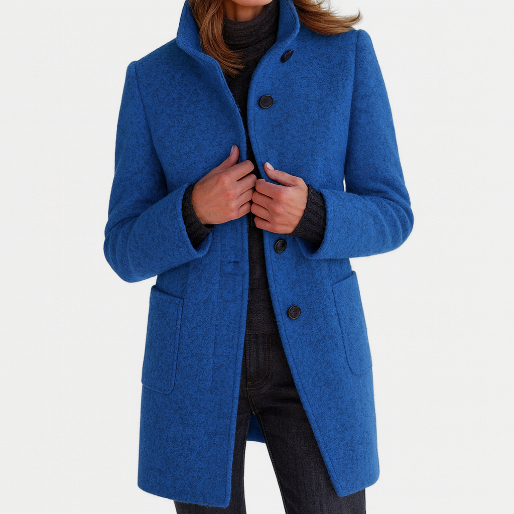 Ariella | Sleek High-Collar Coat - Seldom Seen Styles