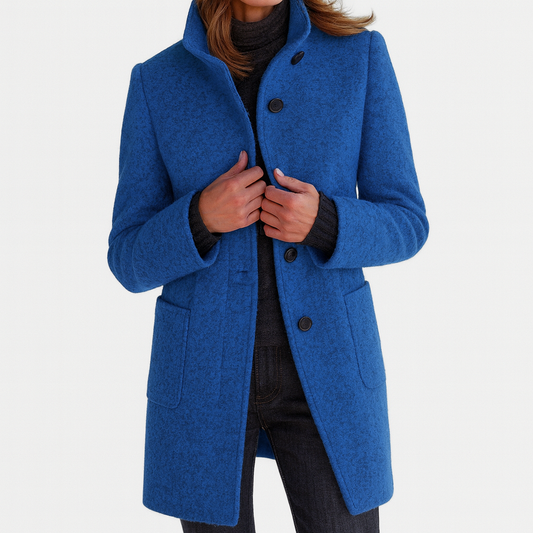 Ariella | Sleek High-Collar Coat - Seldom Seen Styles