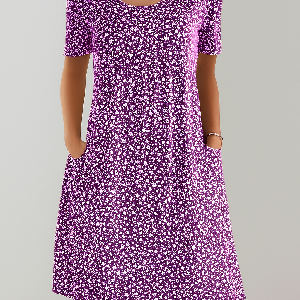Floral High Waist Midi Dress with Pockets - Seldom Seen Styles