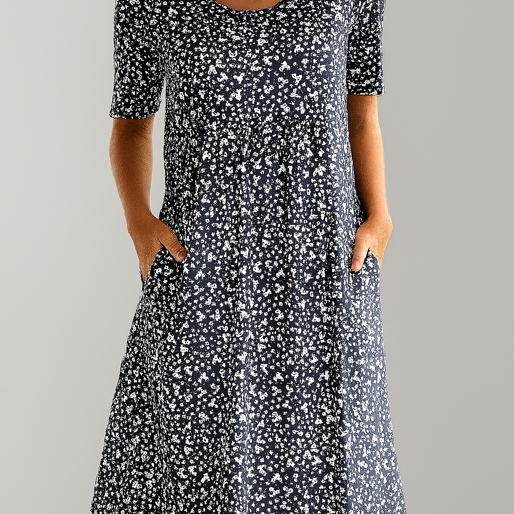 Floral High Waist Midi Dress with Pockets - Seldom Seen Styles