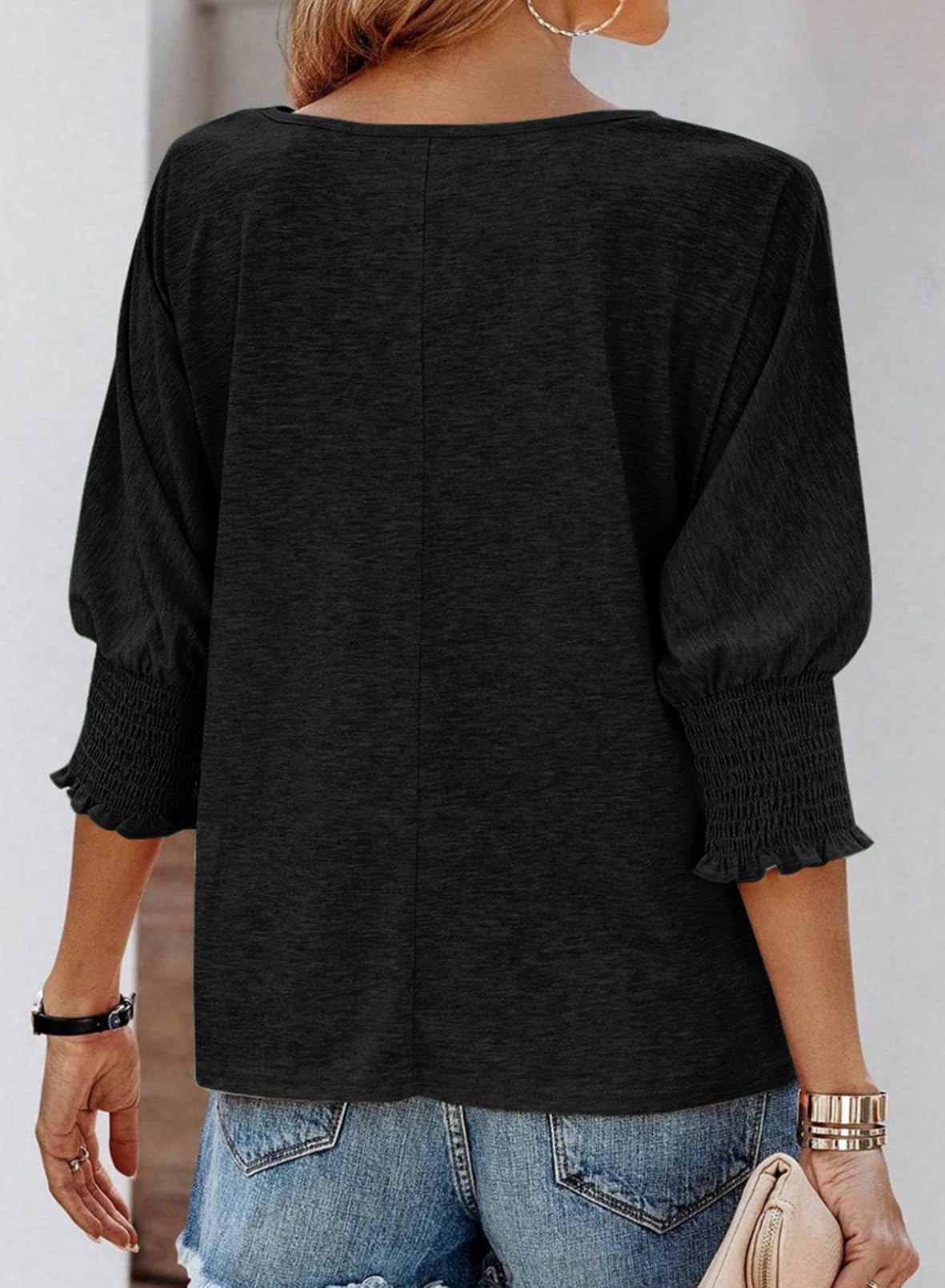 🔥Clearance Sale🏆Women's Fashion 3/4 Sleeve Crewneck Basic Business T-Shirts - Seldom Seen Styles