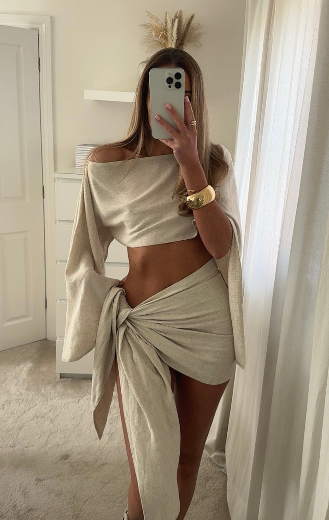Cleo Sarong Set - Linen - Seldom Seen Styles