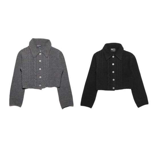 Collared Cropped Cardigan - Seldom Seen Styles
