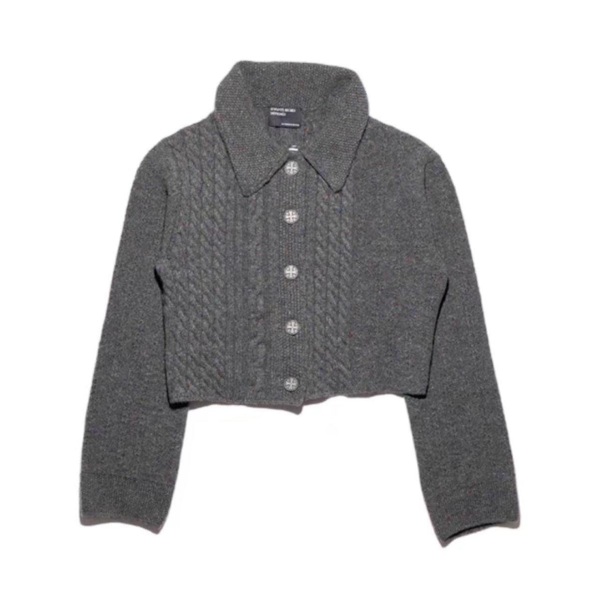 Collared Cropped Cardigan - Seldom Seen Styles