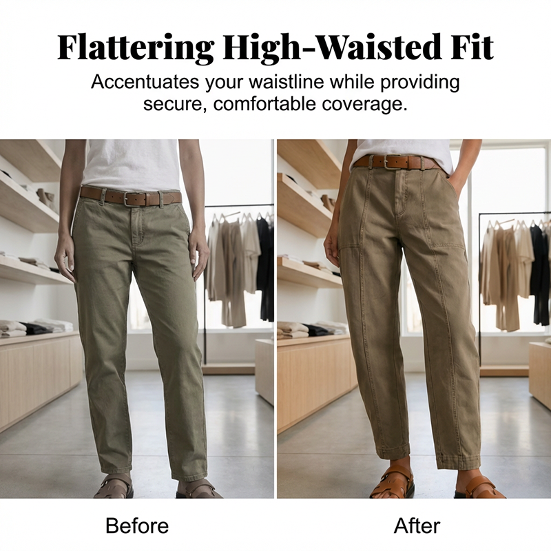 Comfortable High-Waist Utility Trousers - Designed for Every Body - Seldom Seen Styles