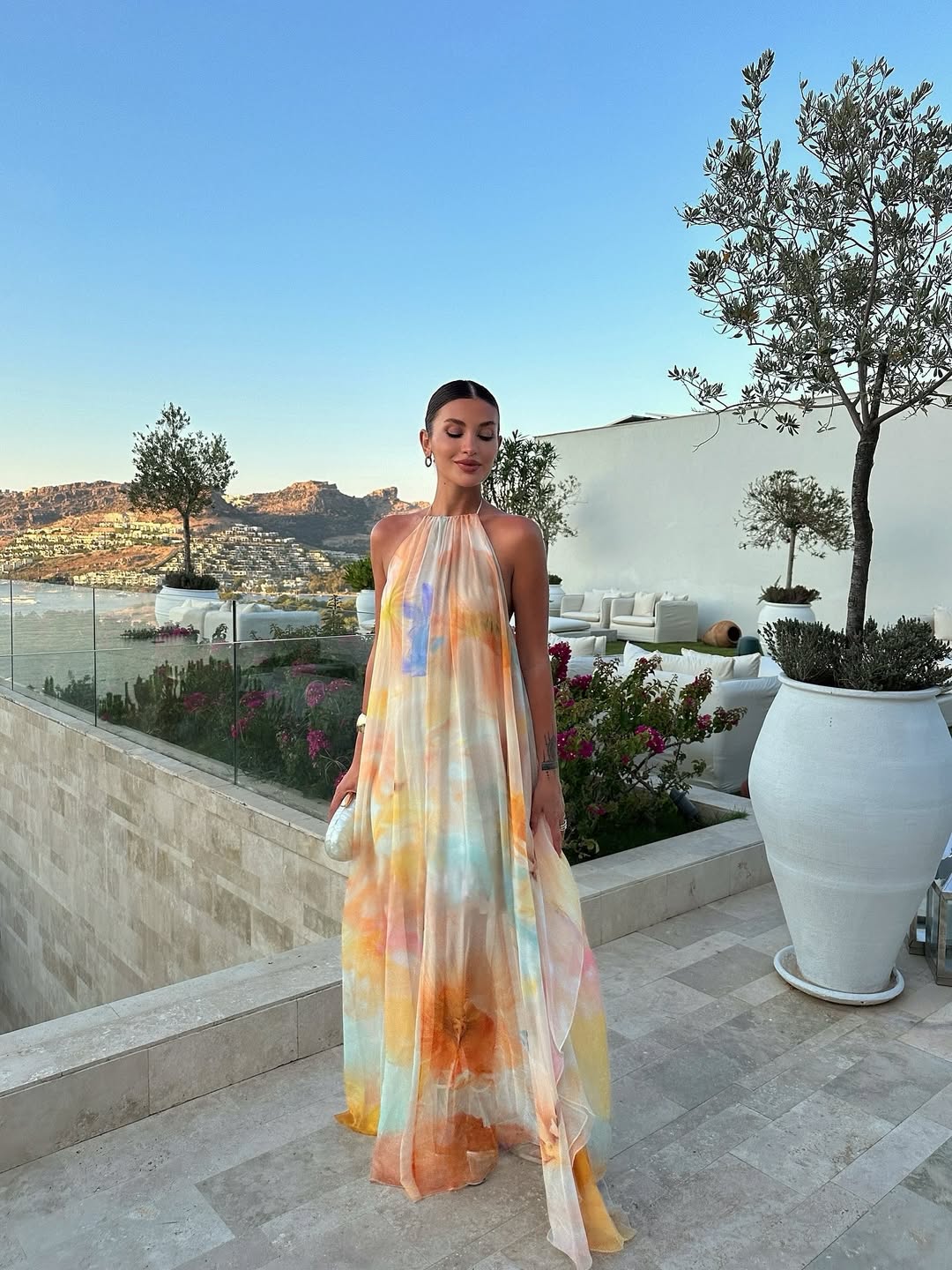 Corinna | Women's Printed Halter Maxi Summer Wedding Guest Dress - Seldom Seen Styles