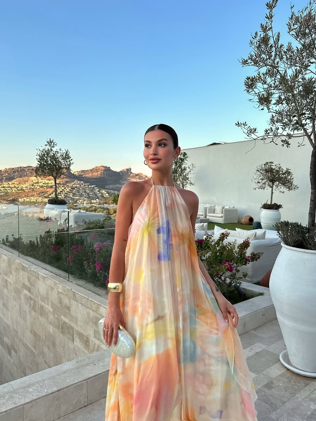 Corinna | Women's Printed Halter Maxi Summer Wedding Guest Dress - Seldom Seen Styles