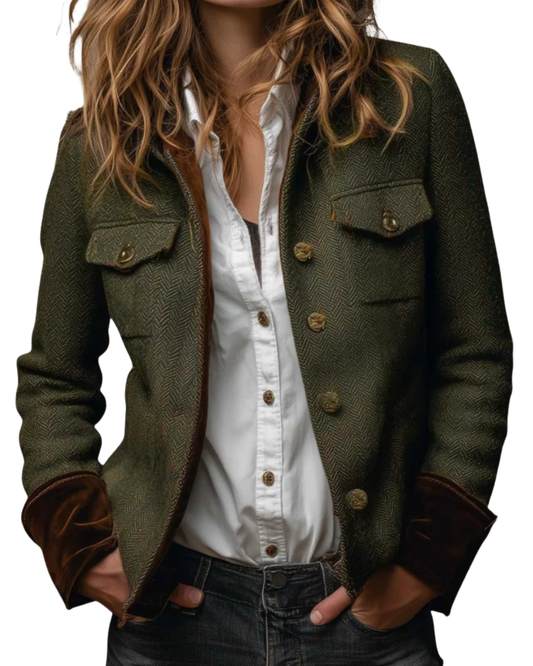 Corrie | Tweedjacke mit Samtdetails - Seldom Seen Styles
