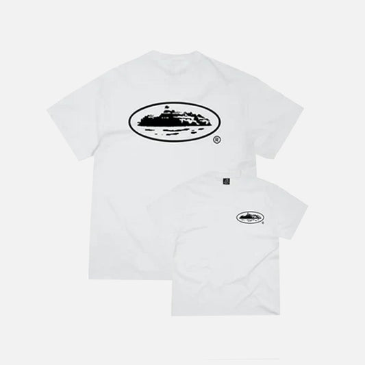 Corteiz RTW OG Island T-Shirt - White / Black - Seldom Seen Styles