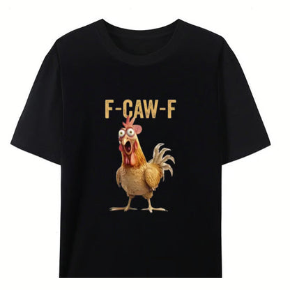 T-shirt en coton unisexe drôle F-Caw-F poulet