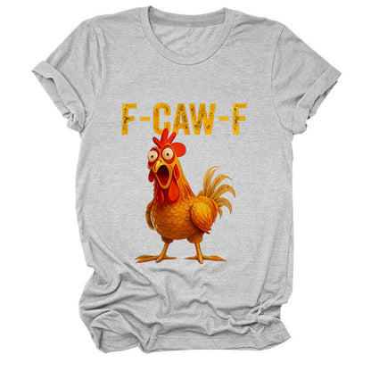 T-shirt en coton unisexe drôle F-Caw-F poulet