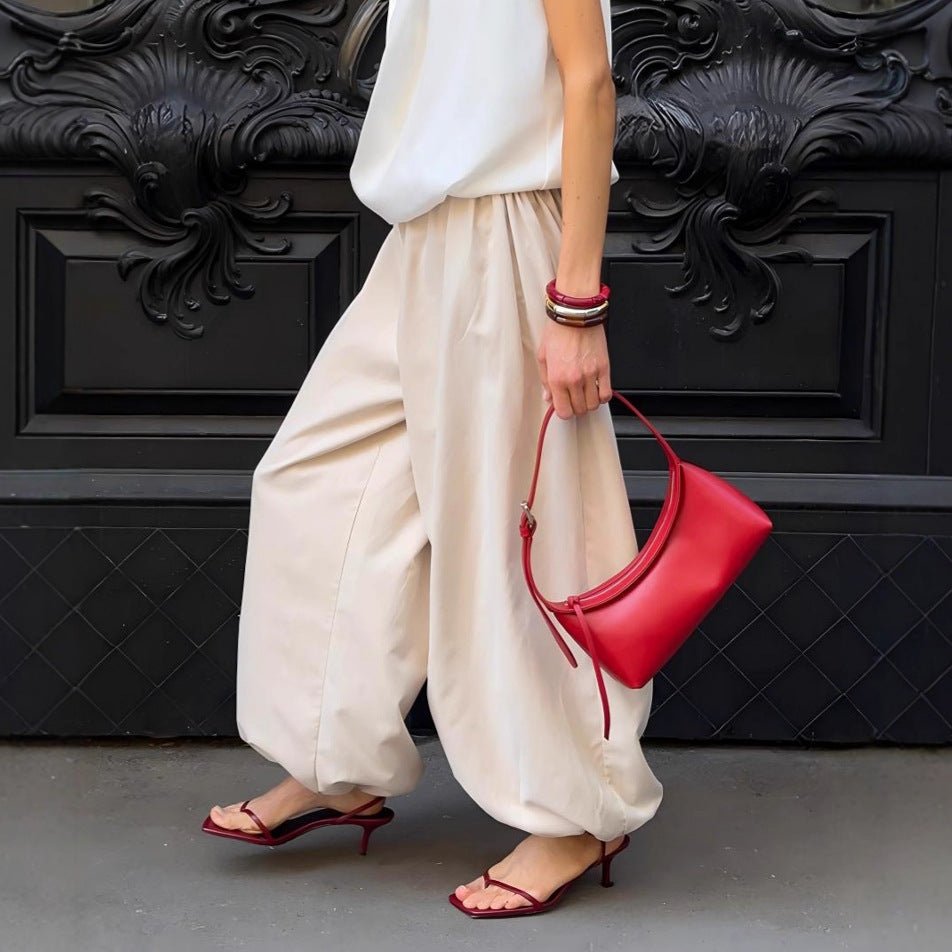 Cotton bloomers, spring and summer street trends, casual, lazy wide-leg trousers, loose bloomers - Seldom Seen Styles