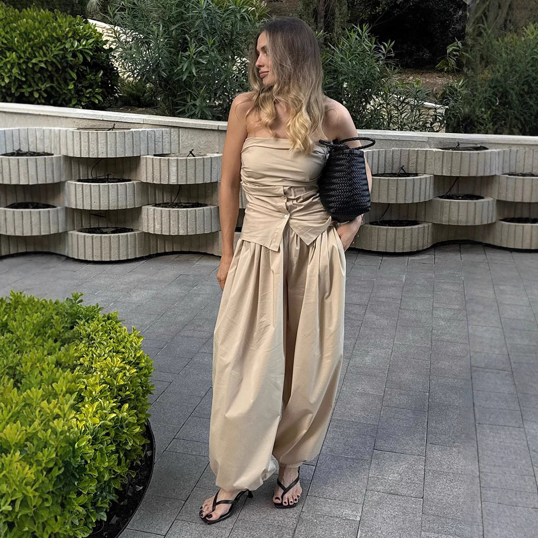 Cotton bloomers, spring and summer street trends, casual, lazy wide-leg trousers, loose bloomers - Seldom Seen Styles