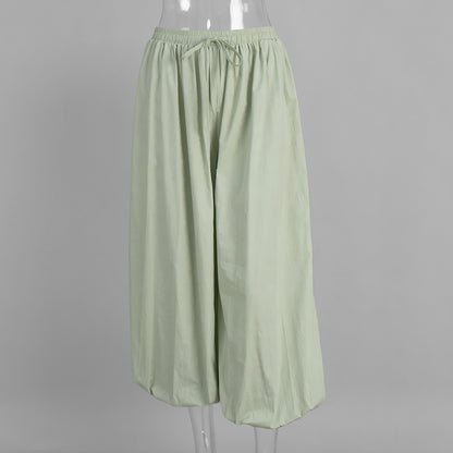 Bloomer en coton, tendances urbaines printemps-été, pantalon ample décontracté, style "lazy", bloomer ample.