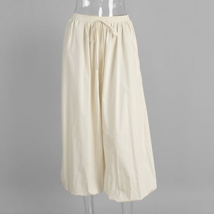 Bloomer en coton, tendances urbaines printemps-été, pantalon ample décontracté, style "lazy", bloomer ample.