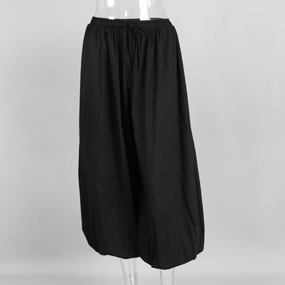 Bloomer en coton, tendances urbaines printemps-été, pantalon ample décontracté, style "lazy", bloomer ample.