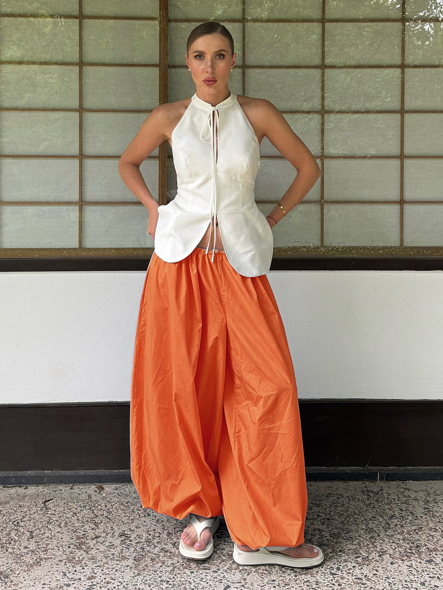 Cotton bloomers, spring and summer street trends, casual, lazy wide-leg trousers, loose bloomers - Seldom Seen Styles