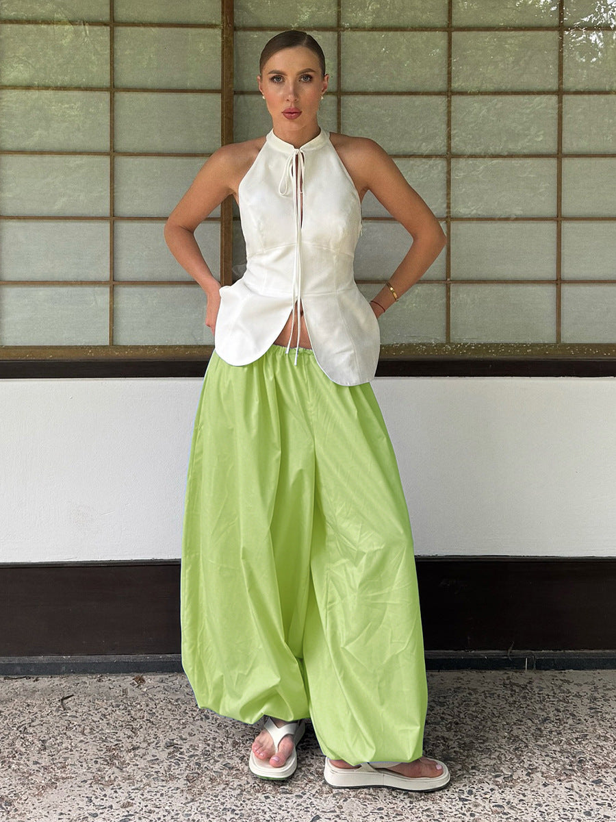 Cotton bloomers, spring and summer street trends, casual, lazy wide-leg trousers, loose bloomers - Seldom Seen Styles