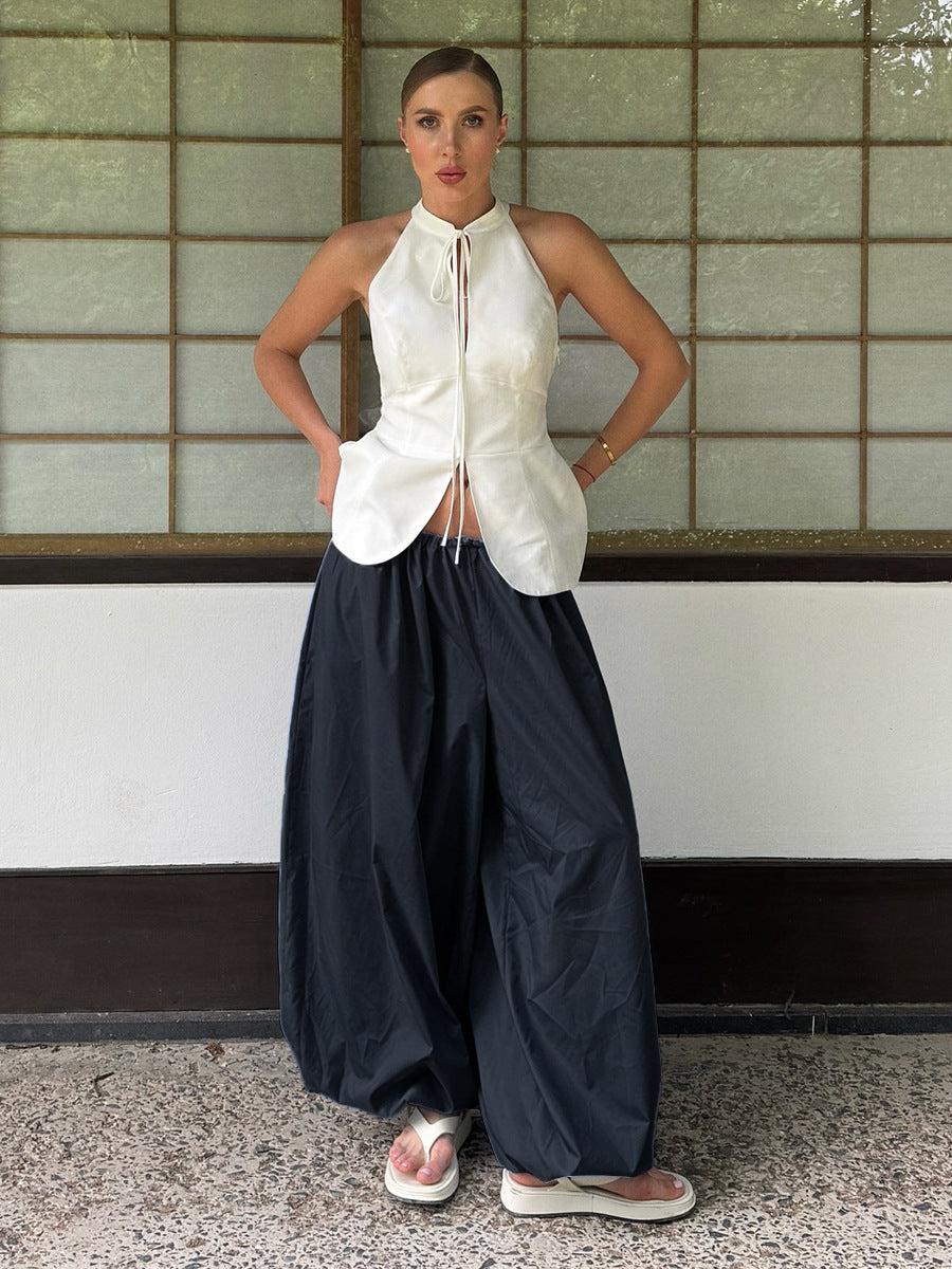 Cotton bloomers, spring and summer street trends, casual, lazy wide-leg trousers, loose bloomers - Seldom Seen Styles