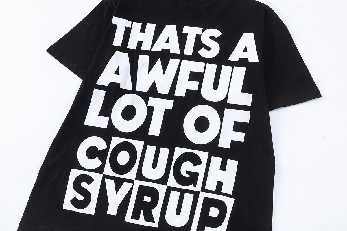 Cough Syrup Checkered Block Tee - Black - Seldom Seen Styles
