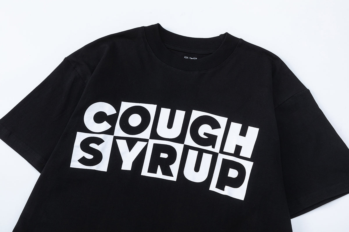 Cough Syrup Checkered Block Tee - Black - Seldom Seen Styles