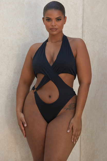 Maillot de bain une pièce licou croisé