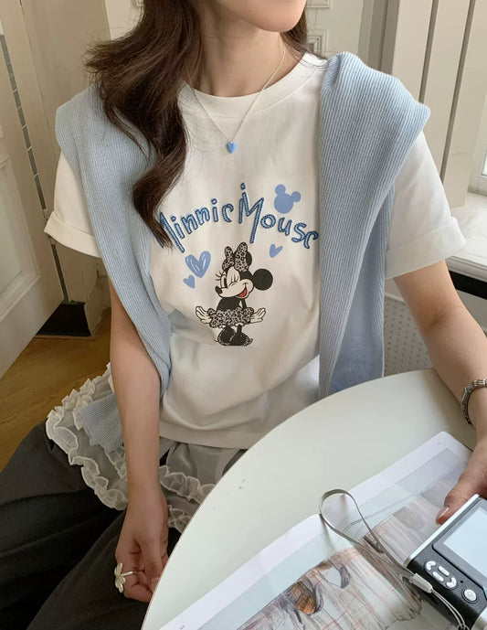 Cute Cartoon Graphic T-Shirt – Korean Style Loose Fit Casual Summer Tee - Seldom Seen Styles