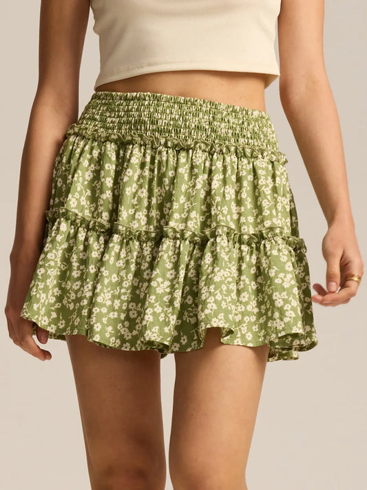 Cyflymder  Elegant Womenswear High Waist Elastic Skort Pants Lined A-Line Short Skort Fashion High Quality Shirred Skort Mini Skirt - Seldom Seen Styles