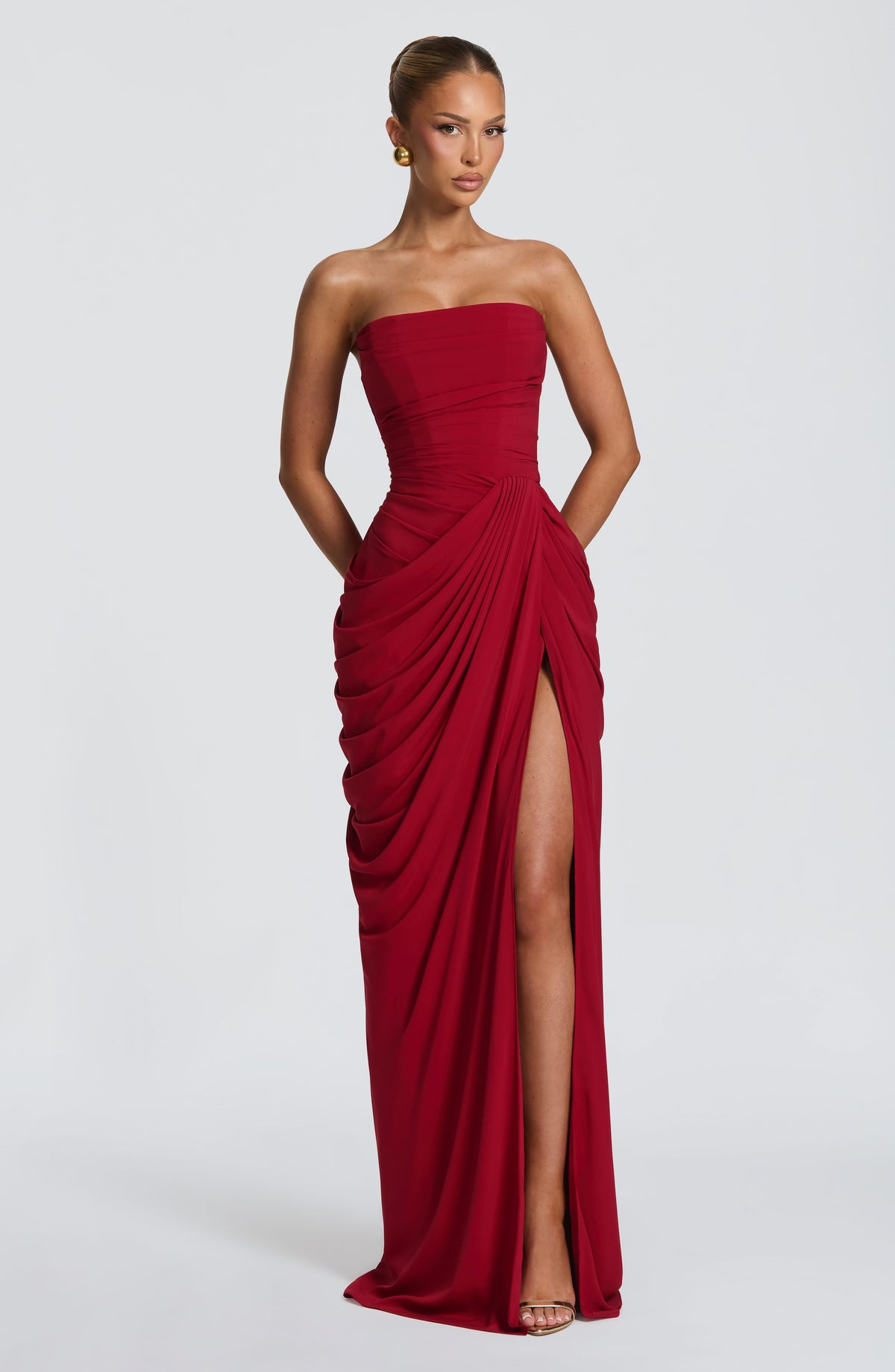 Cyra Maxi Dress - Deep Red - Seldom Seen Styles