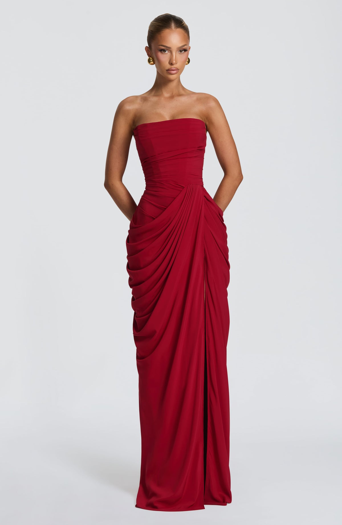 Cyra Maxi Dress - Deep Red - Seldom Seen Styles