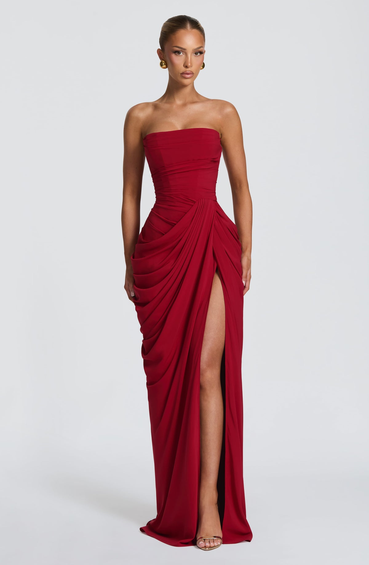 Cyra Maxi Dress - Deep Red - Seldom Seen Styles