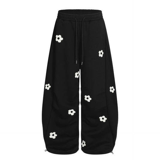 DARKAGE Floral Chenille Patchwork Sweatpants - Seldom Seen Styles
