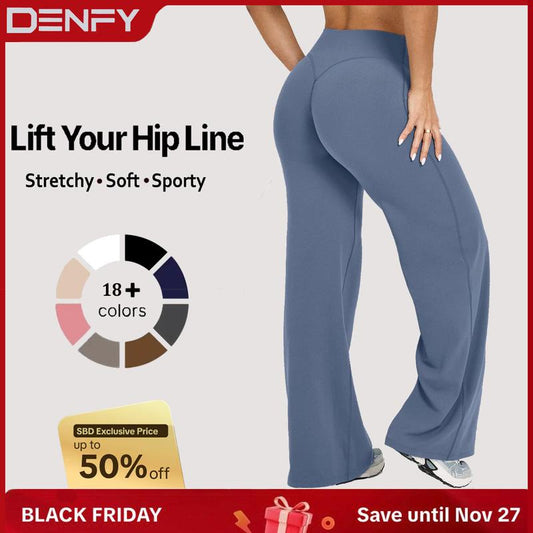 DENFY SoftMotion Straight Leg Bottoms 31" Inseam Fitness Gymwear Women Workout Leggings Gym Sportswear Outdoor Sports Yoga Pants - Seldom Seen Styles