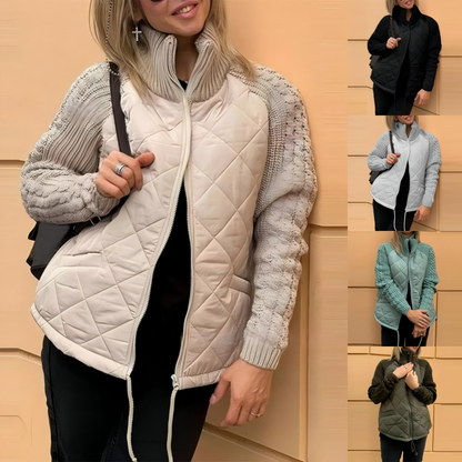 ⏳Begrenzte Zeit50%Rabatt💥Gesteppte Patchwork-Daunenjacke für Damen