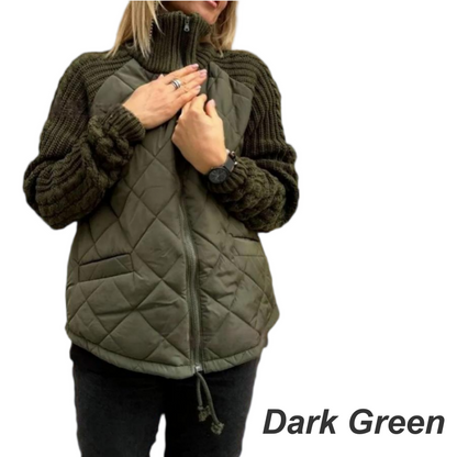 ⏳Begrenzte Zeit50%Rabatt💥Gesteppte Patchwork-Daunenjacke für Damen