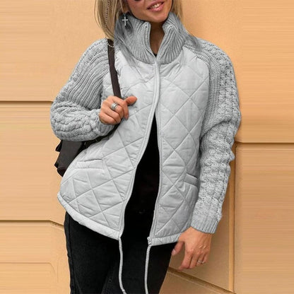 ⏳Begrenzte Zeit50%Rabatt💥Gesteppte Patchwork-Daunenjacke für Damen