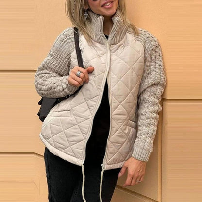 ⏳Begrenzte Zeit50%Rabatt💥Gesteppte Patchwork-Daunenjacke für Damen