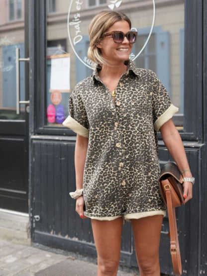 Nonett | Combinaison chemise avec motif léopard